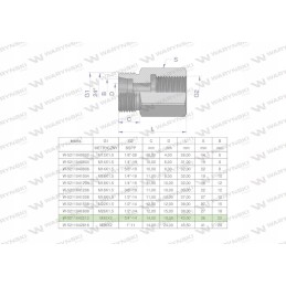 Hidraulinio diferencialo įvorė AB M30x2 22l sriegis x
