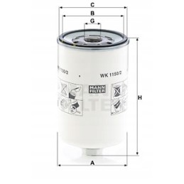 Mann filtras wk 1150 2 kuro filtras