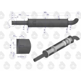 Trumpas duslintuvas C 330 830mm originalus Ursus