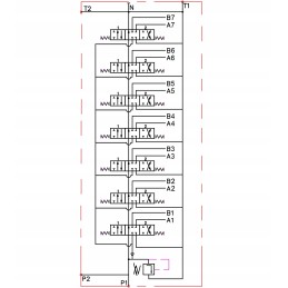 Hidraulinis skirstytuvas 7 sekcijų 40l badestnost