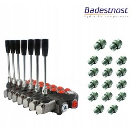 Hidraulinis skirstytuvas, 7 sekcijų, 40l jungtys