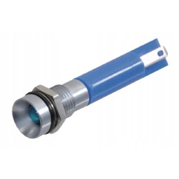 12v mėlynas LED indikatorius, prisukamas, oe 9, 5 mm