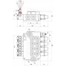 Skirstytuvas hydr 4s 80l 4x3047 l 2 5m badestnost