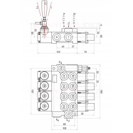 Hidraulinis skirstytuvas 4s 40l 4x3047l 1m badestnost