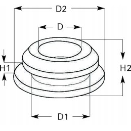 Kabelio įvadas 7x10x1 3 mm uždarytas
