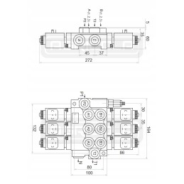 Skirstytuvas hydr 3z50 3xa1 12v 2xjoy badestnost