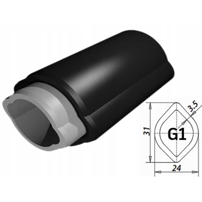 Kardaninio veleno vamzdis profiliuotas citrina 23 5x31 g1 50cm