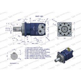 WMT 160 cm3 Warynski orbitinis hidraulinis variklis