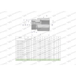 Hidraulinio diferencialo įvorė AB M36x2 28L sriegis x