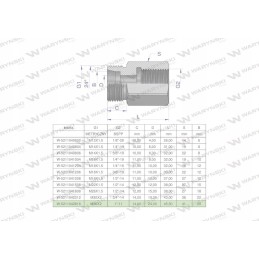Hidraulinio diferencialo įvorė AB M36x2 28L sriegis x