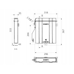 Dokumentų laikiklio konteineris 318x36x74mm lokhen