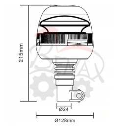 Zetor LED blykstės įspėjamoji lemputė
