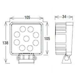 LED darbinė halogeninė lempa 27w 12v 24v prožektorius