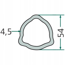 Trikampis vamzdis 4 5x54mm, teleskopinis šarnyrinis velenas