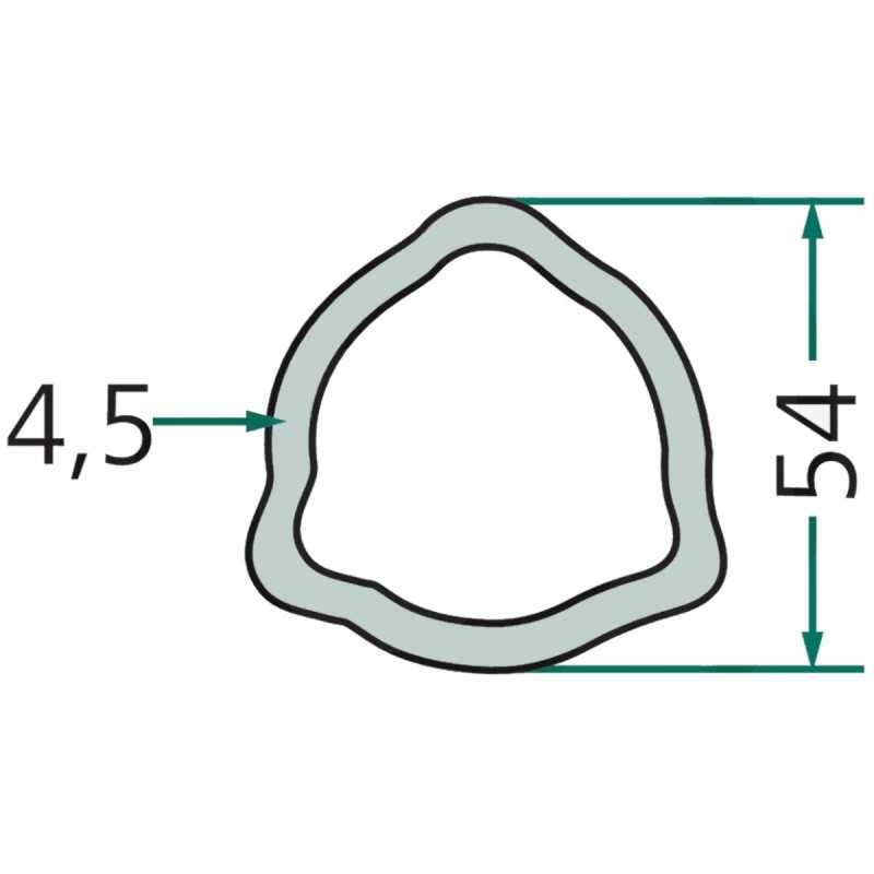 Trikampis vamzdis 4 5x54mm, teleskopinis šarnyrinis velenas