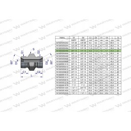 Hidraulinis reduktorius 3 8 x 1 4 Warynski