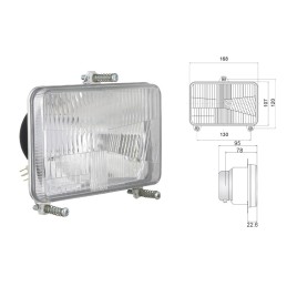 H4 tipo atšvaitas, atstumas tarp laikiklių 130x120 re 2700