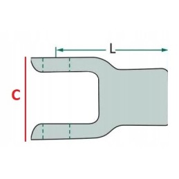 Įspaudžiamos šakės 397400421138 1 3 8 Weasler