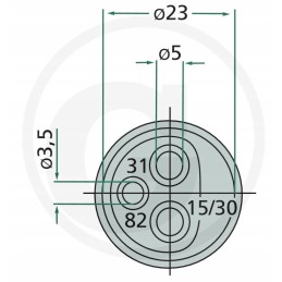 3 kontaktų lizdas 12 24v 50751305135 jaeger
