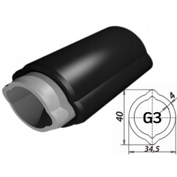 Kardaninio veleno vamzdis, citrininis g3, 50cm