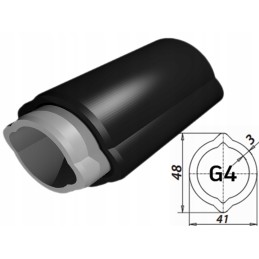 Kardaninio veleno vamzdis, citrininis g4, 50cm