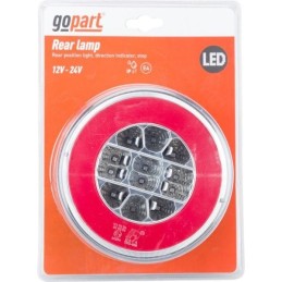 Halogeninis LED galinis žibintas, apvalus, 12 24v