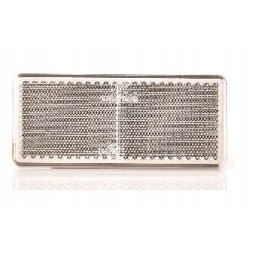 Baltas stačiakampis atšvaitas, klijuotas