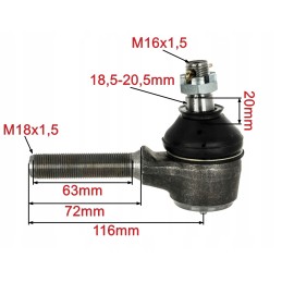 Dešinysis zetor rutulinis šarnyras 67453504