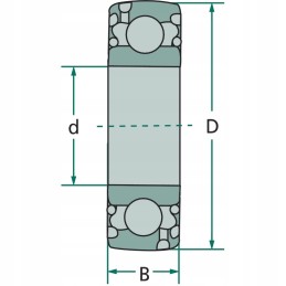 Savaime išsilyginantis guolis 76204 2rs 20x47x14 mm granitas
