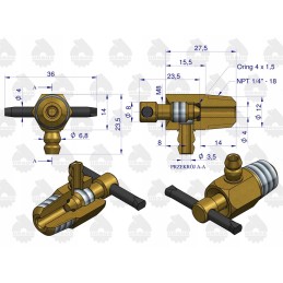 Skysčių nutekėjimo vandens čiaupas mf3 ir mf4 1851095m2 ursus