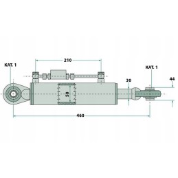 Hidraulinė centrinė jungtis, 1 kategorija 1 460 670 mm