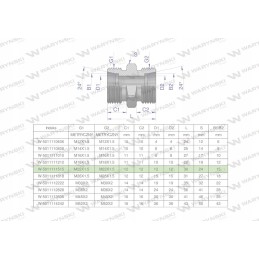 Metrinė hidraulinė jungtis bb m22x1 5 15l xg