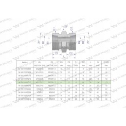 Metrinė hidraulinė jungtis bb m22x1 5 15l xg