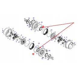 H931303220100 priekinės reduktoriaus kūginis guolis