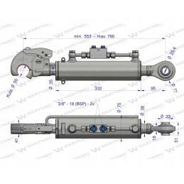 Hidraulinės jungties cat 2 c 385 kabelių rinkinys