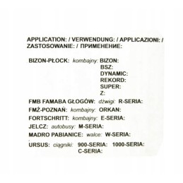 Ursus c330 c360 c385 kuro filtro įdėklų komplektas