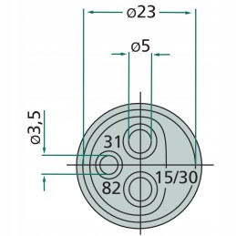 Jaeger 3 kontaktų lizdas 50751305135