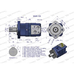 WMS 125 cm3 Warynski orbitinis hidraulinis variklis