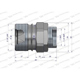 Hidraulinė greitoji jungtis, drugelio lizdas, G1 sriegis
