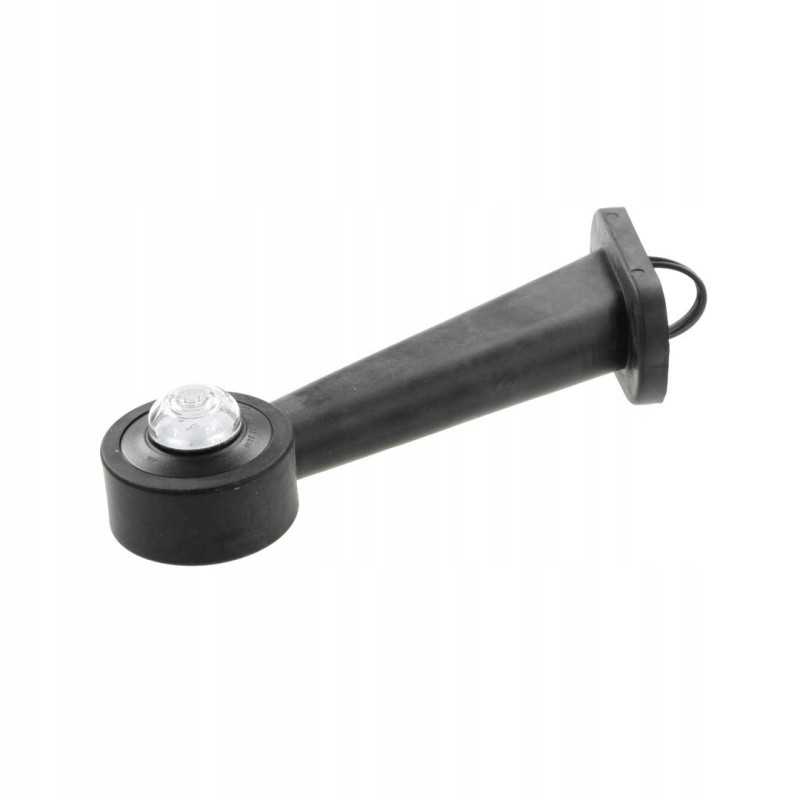 LED šoninė gabaritinė lemputė, kairė, apvali, 12 24v, raudona