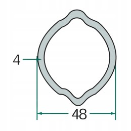 Kardaninio veleno profilis citrininis vamzdis 48x4mm g6 1m