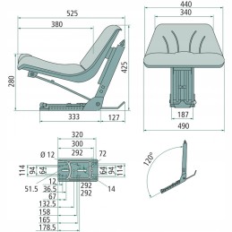Kibiro sėdynė ursusc 330 c 360 65624000032pl