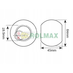 Rutuliukai apatiniams skriemuliams 28 5x64x45mm new holland k