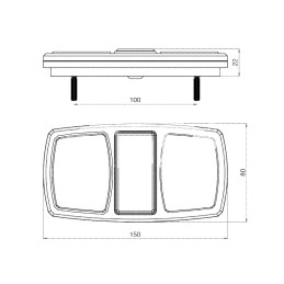 Universalus LED galinis žibintas 12v