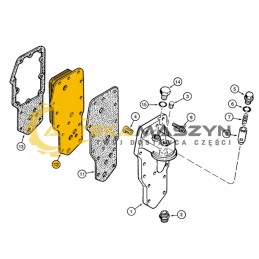 Case maxxum 5120 5220 variklio alyvos aušintuvas