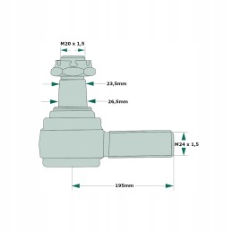 Case john deere dešinės vairo traukės jungtis