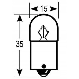 Lemputė r5w 12v 5w garinė vlc0207