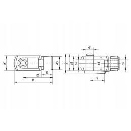 Ca98130 šakutė ir kotas m8 x 48