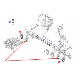 F934201100040 agco išmetimo kolektoriaus tarpinė