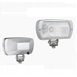 Halogeninis kelio žibintas iš chromuoto metalo